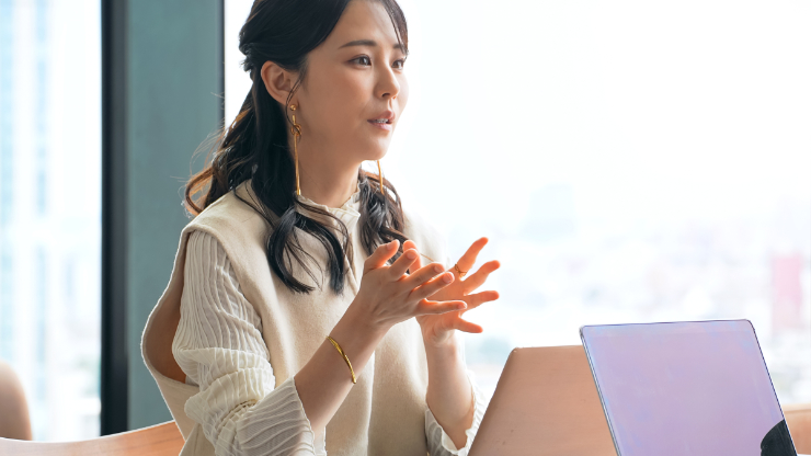 面接対策の2軸「印象設計」と「構造化トーク」を示すイメージ画像